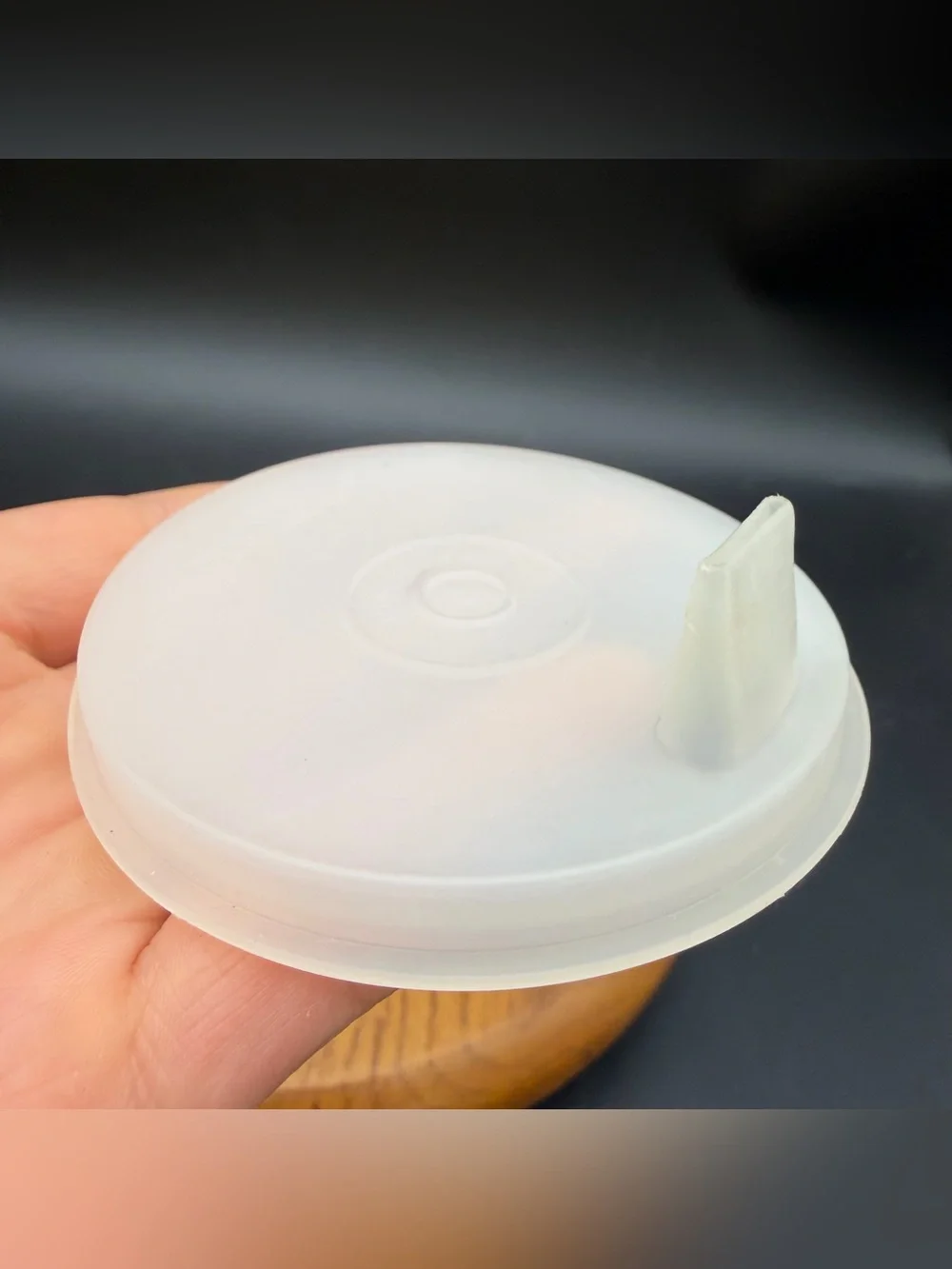 Vintage Set of 3 Tupperware Sippy Cup Sheer Lids #1552 Made in USA 3” Diameter